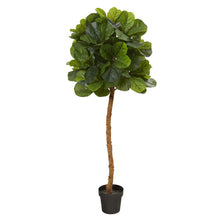 Load image into Gallery viewer, 5' Fiddle Leaf Artificial Tree (Real Touch)