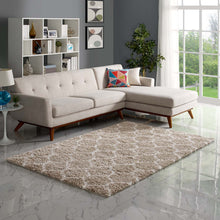 Load image into Gallery viewer, Solvea Moroccan Trellis 5x8 Shag Area Rug by Modway