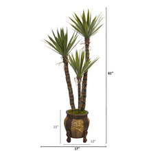 Load image into Gallery viewer, 61" Yucca Artificial Tree in Decorative Planter