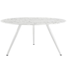 Load image into Gallery viewer, Lippa 60" Round Faux Marble Dining Table with Tripod Base by Modway