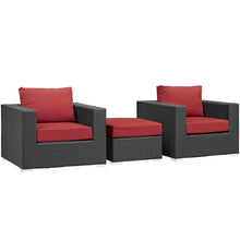 Load image into Gallery viewer, Sojourn 3 Piece Outdoor Patio Sunbrella¨ Sectional Set by Modway