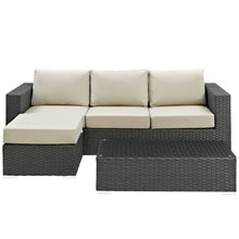 Load image into Gallery viewer, Sojourn 3 Piece Outdoor Patio Sunbrella¨ Sectional Set by Modway