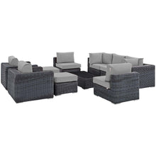 Load image into Gallery viewer, Summon 10 Piece Outdoor Patio Sunbrella¨ Sectional Set by Modway