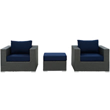 Load image into Gallery viewer, Sojourn 3 Piece Outdoor Patio Sunbrella¨ Sectional Set by Modway