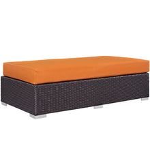 Load image into Gallery viewer, Convene Outdoor Patio Fabric Rectangle Ottoman by Modway