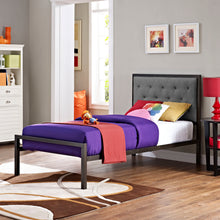 Load image into Gallery viewer, Mia Fabric Twin Bed by Modway
