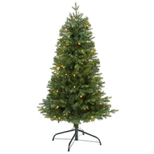 Load image into Gallery viewer, 4' Vermont Fir Artificial Christmas Tree with 100 Clear LED Lights