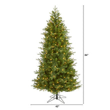 Load image into Gallery viewer, 7' Vienna Fir Artificial Christmas Tree with 450 Warm White Lights