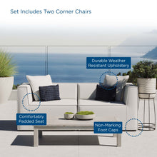 Load image into Gallery viewer, Saybrook 2-Piece Outdoor Patio Upholstered Sectional Sofa Loveseat by Modway