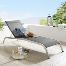 Load image into Gallery viewer, Savannah Mesh Chaise Outdoor Patio Aluminum Lounge Chair by Modway