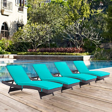 Load image into Gallery viewer, Convene Outdoor Patio Chaise Set of 4 by Modway
