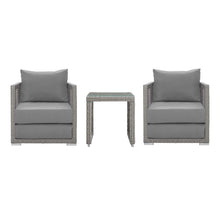 Load image into Gallery viewer, Aura 3 Piece Outdoor Patio Wicker Rattan Set by Modway