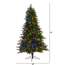 Load image into Gallery viewer, 6.5' Vermont Spruce Artificial Christmas Tree with 450 Color Changing Lights