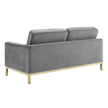 Load image into Gallery viewer, Loft Gold Stainless Steel Leg Performance Velvet Loveseat by Modway