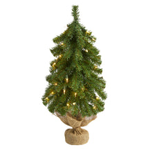Load image into Gallery viewer, 2' Alpine Artificial Christmas Tree w/ 35 Lights, 92 Bendable Branches