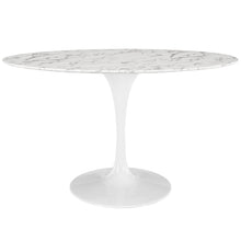 Load image into Gallery viewer, Lippa 54" Oval Faux Marble Dining Table by Modway