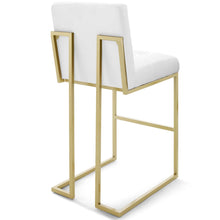 Load image into Gallery viewer, Privy Gold Stainless Steel Upholstered Fabric Bar Stool Set of 2 by Modway