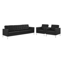 Load image into Gallery viewer, Loft 3-Piece Tufted Vegan Leather Furniture Set by Modway