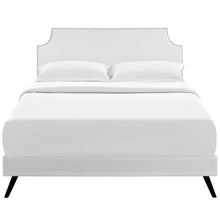 Load image into Gallery viewer, Corene Vinyl Full Platform Bed with Round Splayed Legs by Modway