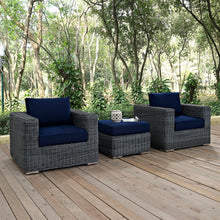 Load image into Gallery viewer, Summon 3 Piece Outdoor Patio Sunbrella¨ Sectional Set by Modway