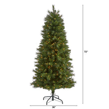 Load image into Gallery viewer, 6' Slim West Virginia Mountain Pine Artificial Christmas Tree w/300 Clear Light