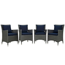 Load image into Gallery viewer, Sojourn 4 Piece Outdoor Patio Sunbrella¨ Dining Set by Modway