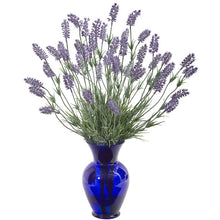 Load image into Gallery viewer, 21" Lavender Artificial Plant in Blue Vase