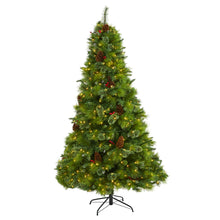 Load image into Gallery viewer, 7' Montana Mixed Pine Artificial Christmas Tree w/ Pine Cones, Berries