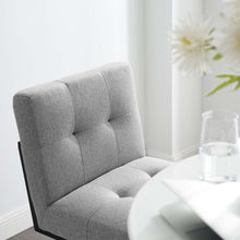 Load image into Gallery viewer, Privy Black Stainless Steel Upholstered Fabric Bar Stool by Modway