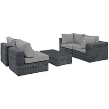 Load image into Gallery viewer, Summon 5 Piece Outdoor Patio Sunbrella¨ Sectional Set by Modway