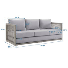 Load image into Gallery viewer, Aura Outdoor Patio Wicker Rattan Sofa by Modway