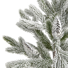 Load image into Gallery viewer, 28" Flocked Christmas Artificial Tree in Decorative Planter