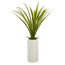 Load image into Gallery viewer, 19" Grass Artificial Plant in White Planter