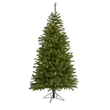 Load image into Gallery viewer, 6' Springfield Artificial Christmas Tree with 300 Warm Clear Lights / 596 Tips