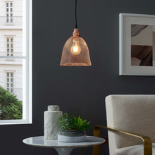 Load image into Gallery viewer, Glimmer Bell-Shaped Rose Gold Pendant Light by Modway