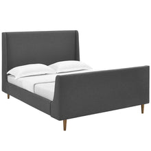 Load image into Gallery viewer, Aubree Upholstered Fabric Queen Sleigh Platform Bed by Modway