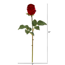 Load image into Gallery viewer, 21" Rose Bud Artificial Flower (Set of 6)