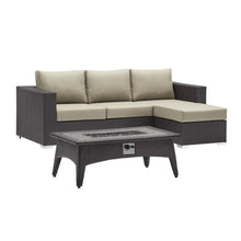 Load image into Gallery viewer, Convene 3 Piece Set Outdoor Patio with Fire Pit by Modway