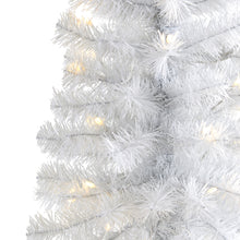 Load image into Gallery viewer, 2' White Artificial Christmas Tree with 35 LED Lights and 72 Bendable Branches