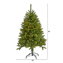Load image into Gallery viewer, 4' Sierra Spruce 'Natural Look' Artificial Christmas Tree w/ 150 Clear LED Light