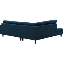 Load image into Gallery viewer, Empress 2 Piece Upholstered Fabric Left Facing Bumper Sectional by Modway