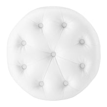 Load image into Gallery viewer, Amour Tufted Button Round Faux Leather Ottoman by Modway