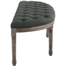 Load image into Gallery viewer, Esteem Vintage French Upholstered Fabric Semi-Circle Bench by Modway