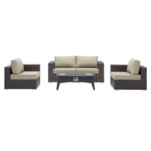Load image into Gallery viewer, Convene 5 Piece Set Outdoor Patio with Fire Pit by Modway