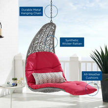 Load image into Gallery viewer, Landscape Hanging Chaise Lounge Outdoor Patio Swing Chair by Modway