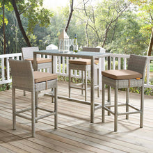 Load image into Gallery viewer, Conduit Outdoor Patio Wicker Rattan Bar Stool Set of 4 by Modway