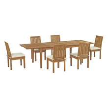 Load image into Gallery viewer, Marina 7 Piece Outdoor Patio Teak Dining Set by Modway