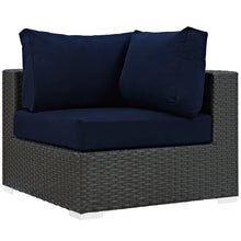 Load image into Gallery viewer, Sojourn 5 Piece Outdoor Patio Sunbrella¨ Sectional Set by Modway