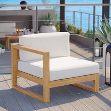 Load image into Gallery viewer, Upland Outdoor Patio Teak Wood Left-Arm Chair by Modway