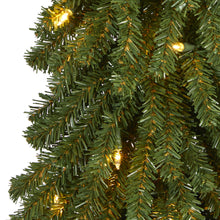 Load image into Gallery viewer, 4' Grand Alpine Artificial Christmas Tree with 100 Clear Lights w/Natural Trunk